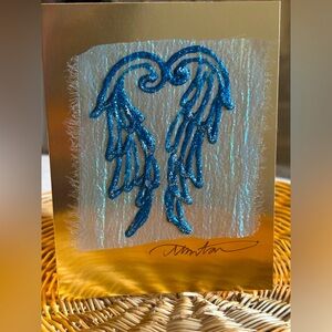 🪽👼🏻Hand painted angel wing greeting card